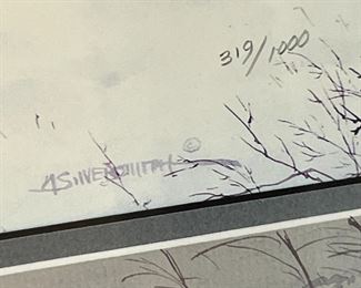 Mark Silversmith The Way Home Signed and Numbered Lithograph Art Print 	Frame: 21 x 40in	
