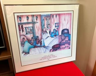 Signed Amado Pena Cinco De Mayo Print Framed	Frame: 30 x 32in	
