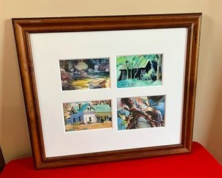 Framed  4 Prints 	Frame: 19.5 x 22.in	
