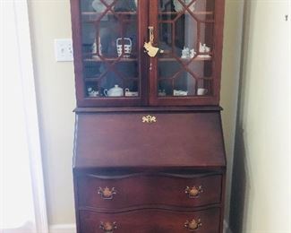 Jasper Drop Lid Serpentine Front Secretary