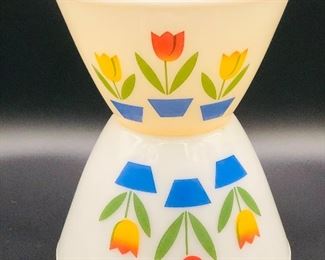 Set of 3 1950’s Fireking tulip bowls