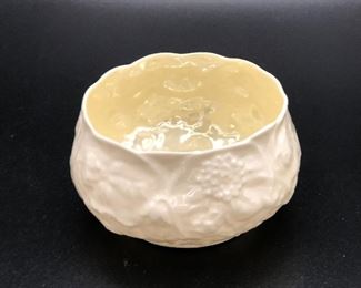 Vintage Belleek Scalloped Edge Bowl