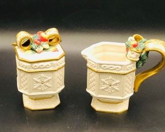 Fitz and Floyd Sugar and creamer