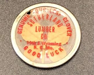 Vintage Advertising slide with 4 leaf clover