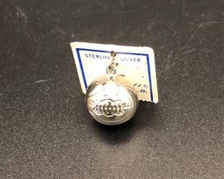 Sterling basketball charm