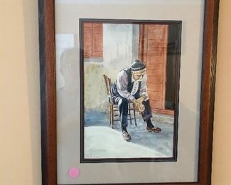 Framed artist signed artwork