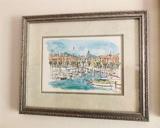 Framed artist signed artwork