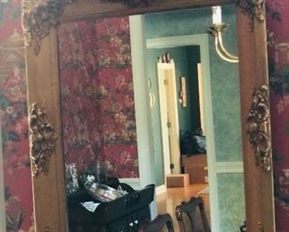 Antique framed mirror