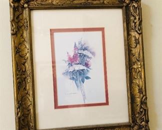 Artist signed watercolor