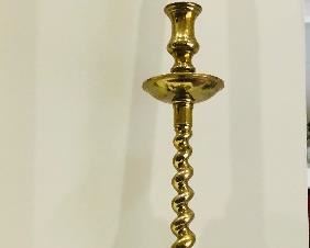Pair of brass candlesticks