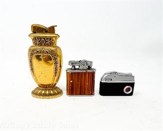 Collection Of 3 Lighters Evans & Omega Super Lighter