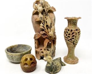 Lot Of Asian Stone Carvings