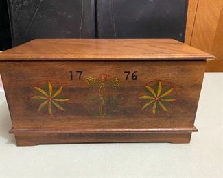 Painted box  ( smaller than a shoe box ) 