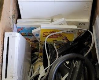 Wii console and games 