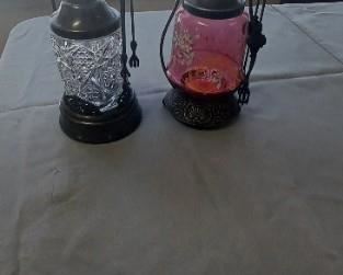 Victorian pickle jars, hand painted pink 