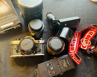 Canon film camera  with lenses