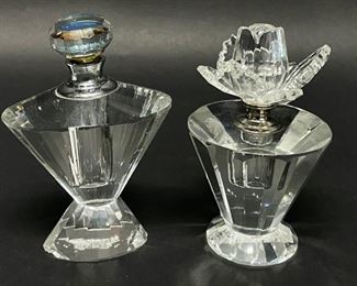 Fine vintage Crystal Perfume Bottles
