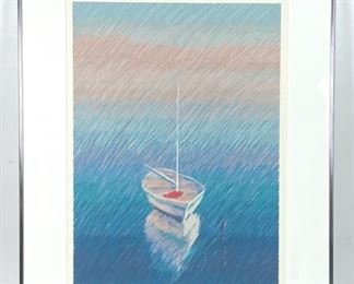 Ray Woodard Pencil Signed Screenprint on Paper - Numbered 81/250. Framed and matted