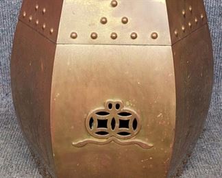 Vintage Fancy Asian Style Brass Garden Seat 