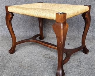 20th Century rush Seat Stool Bench 