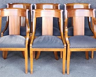 6 Baker 20th C Biedermeier Style Dining Chairs