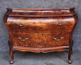 Fantastic 20th Century Italian Inlaid Bombay Chest Commode Wall Paper Interior 