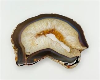Beautiful Brown Quartz 6" Agate Slice