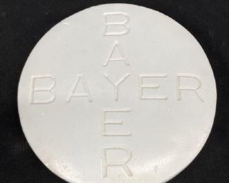 Vintage 1950s Bayer Aspirin Huge Salesman Sample Paperweight 