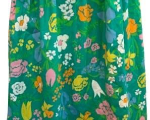 Vintage Cotton Print Skirt 