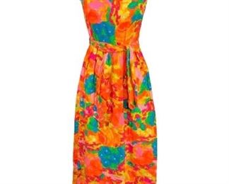 Vintage  Alex Coleman Barkcloth Dress 