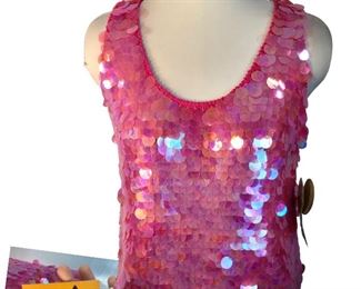 Vintage Pink Sequin with Tags