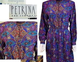 Vintage Patrina Print Dress 