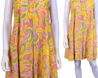 Vintage Psychedelic Print Dress 