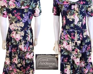 Vintage Carol Print Dress 