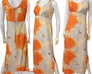 Vintage Hawaiian Print Dress 