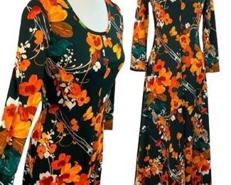 Vintage 70s Print Maxi 