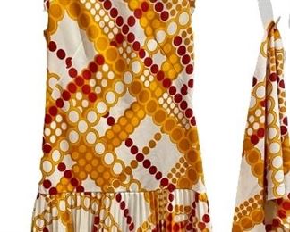 Vintage Dress with Matching Scarf 