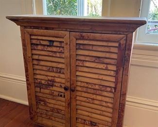 large tortoise bamboo wall cabinet