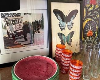 ceramic watermelon plates from italy