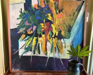 abstract nola cemetery- large original on canvas 