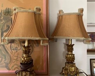 pair of petite lamps