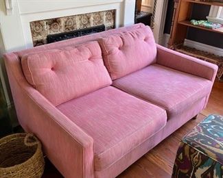 pink loveseat