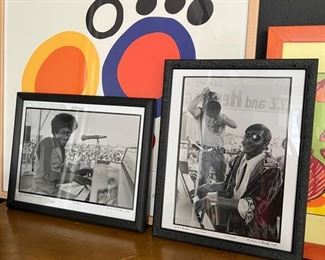 two more SIGNED michael p smith photos- jazz fest 1975 and 1978, james booker