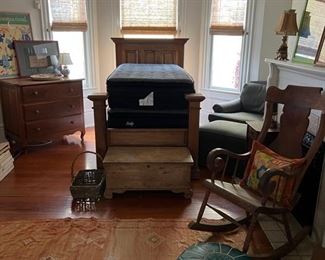 PAIR of cypress twin beds from wilkerson row (magazine st)