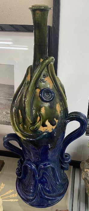 Art Pottery Fish Bottle
