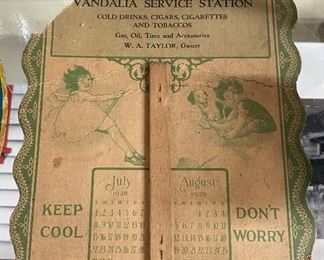 Old Vandalia Service Station Advertising Fan