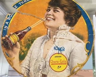 Old Chero-Cola Advertising Fan (Poor Shape)