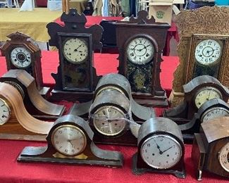 Numerous Clocks and Clock Cases (Most are not Working)