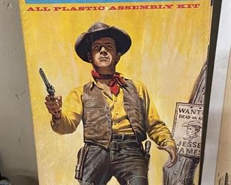 1960's Aurora Jesse James Empty Model Box