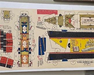 Kellogg's Cereal Premium Passenger Liner Mint and Unpunched